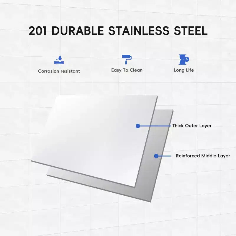 Stainless Steel Workbench, 4-Tier Commercial Kitchen Prep Table, with Shelves and Hooks, Heavy-Duty Workbench, Suitable for Restaurants and Garages