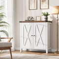 Farmhouse Sideboard Cabinet, 2-Door Accent Console with Adjustable Shelves for Kitchen, Coffee Bar, Living Room & Entryway