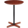 Elm Lane Modern Industrial Wood Round Standing Accent Table 15 1/4 Wide Natural Black Pole for Living Family Room Bedroom Bedside Entryway House Home